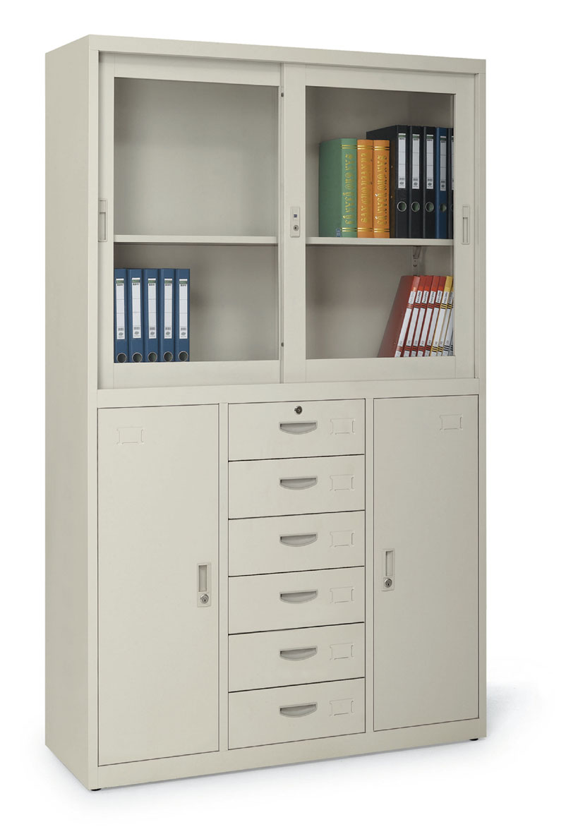 118中六抽半玻璃文件柜 118中六抽半玻璃文件柜